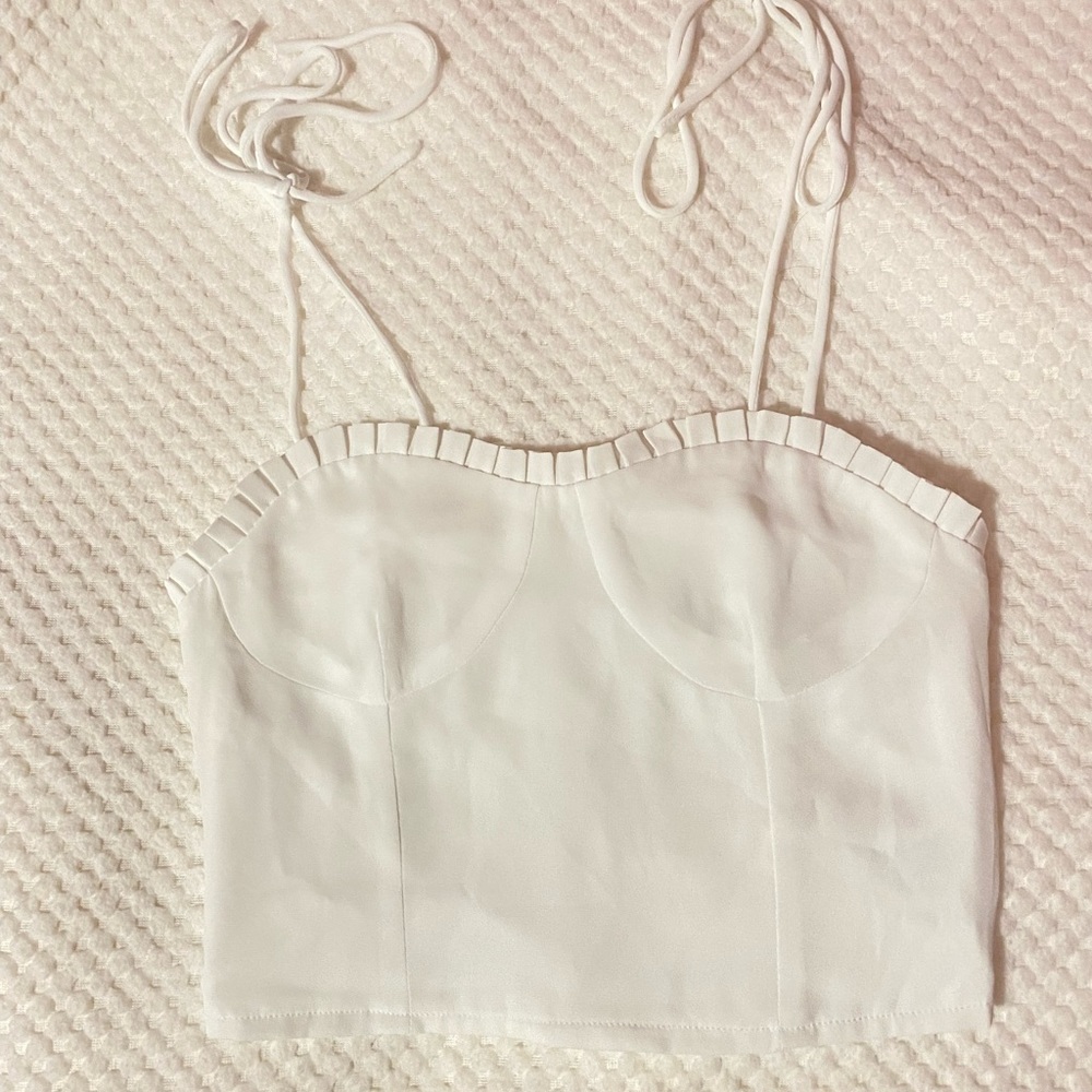 White crop top